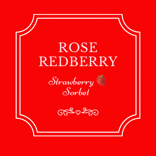 Strawberry Rose Redberry Sorbet (1 Quart)